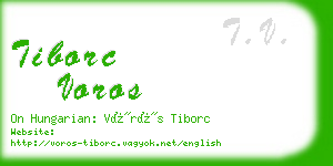 tiborc voros business card